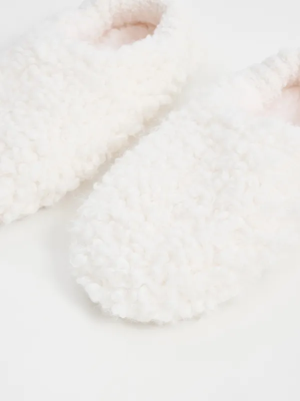 Тапочки-носки женские, искусственный мех/шерпа, Curled, image-2