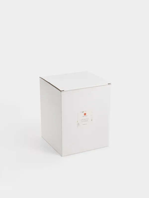 Ваза для цветов, 20 см, керамика D, белая, Незабудка, Crumple flower, image-5