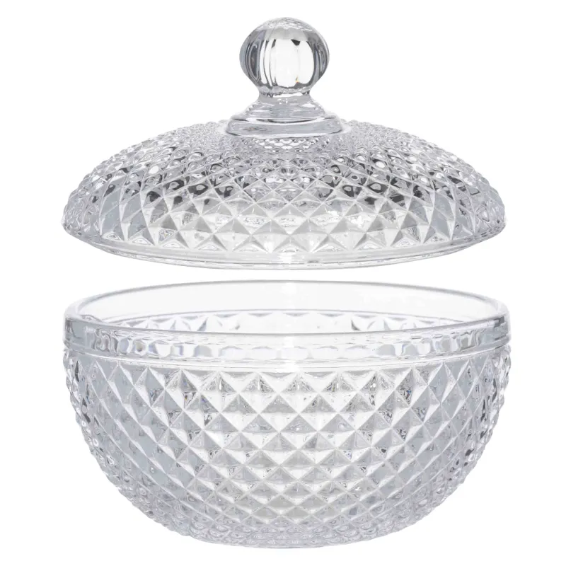 Конфетница, 12х12 см, 380 мл, с крышкой, стекло Р, Naiad, image-1