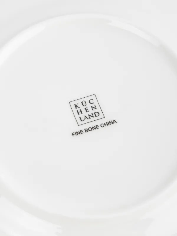 Тарелка закусочная, 21 см, фарфор F, бело-зеленая, с серебристым кантом, Конь, Breton horse, image-5