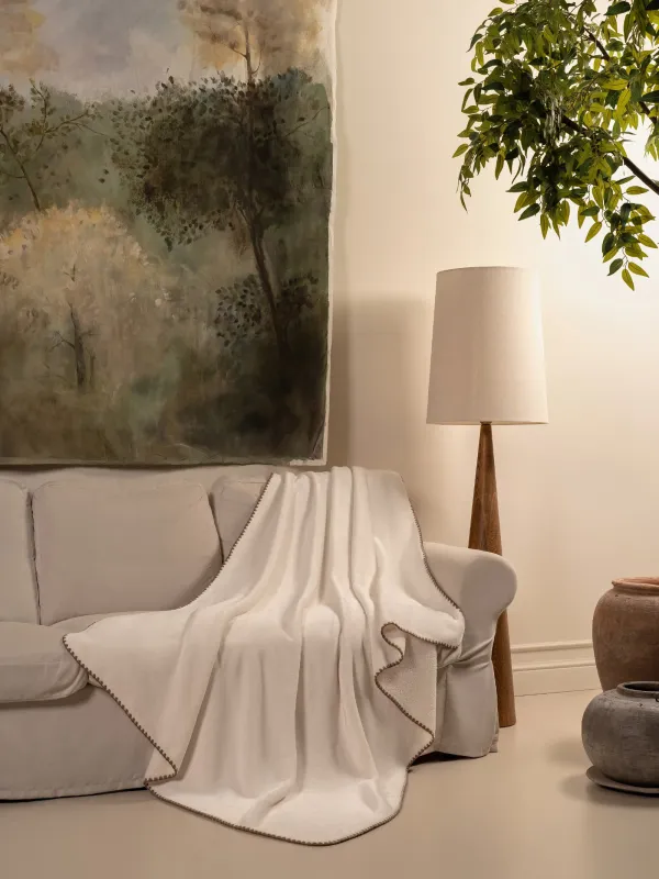 Плед, 130х170 см, двусторонний, букле/фланель, молочный, Curly, image-7