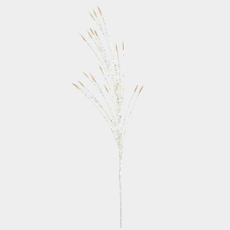 Ветка декоративная, 69 см, бисер/металл, шампань, Мерцающая ветвь, Curved decor