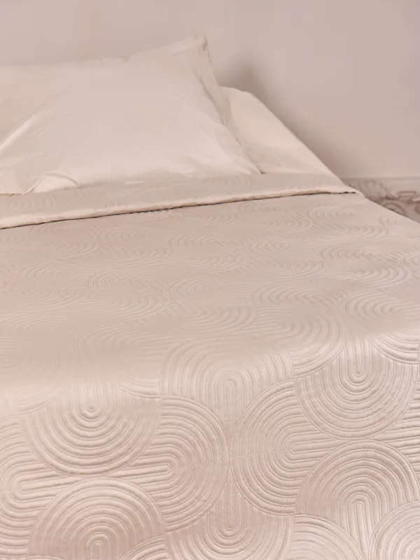 Покрывало, 220х240 см, стеганое, вельвет/микрофибра, песочное, Арка, Arch, image-4