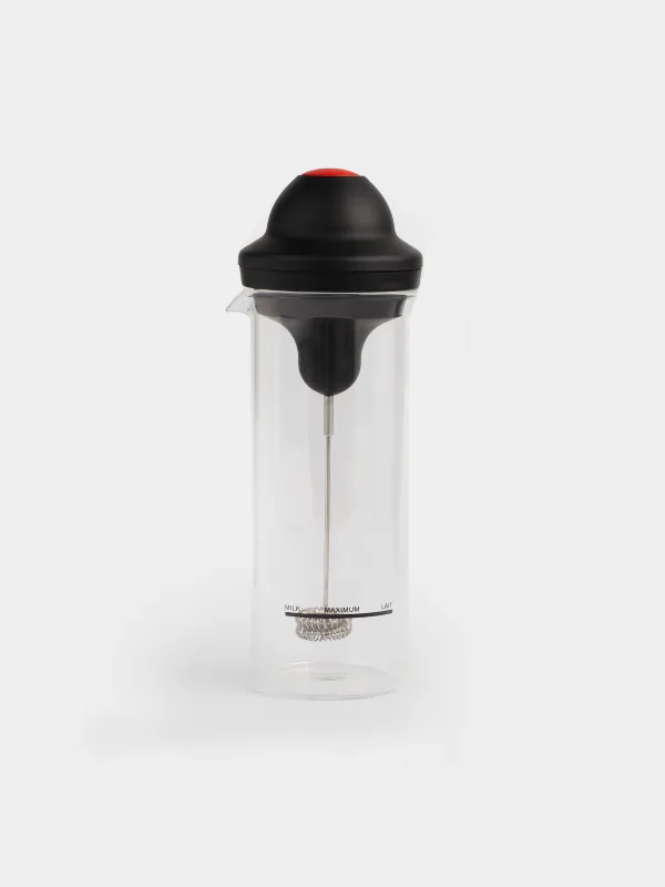 Вспениватель для молока, 450 мл, с емкостью, стекло Б/пластик, Extra-light, image-0