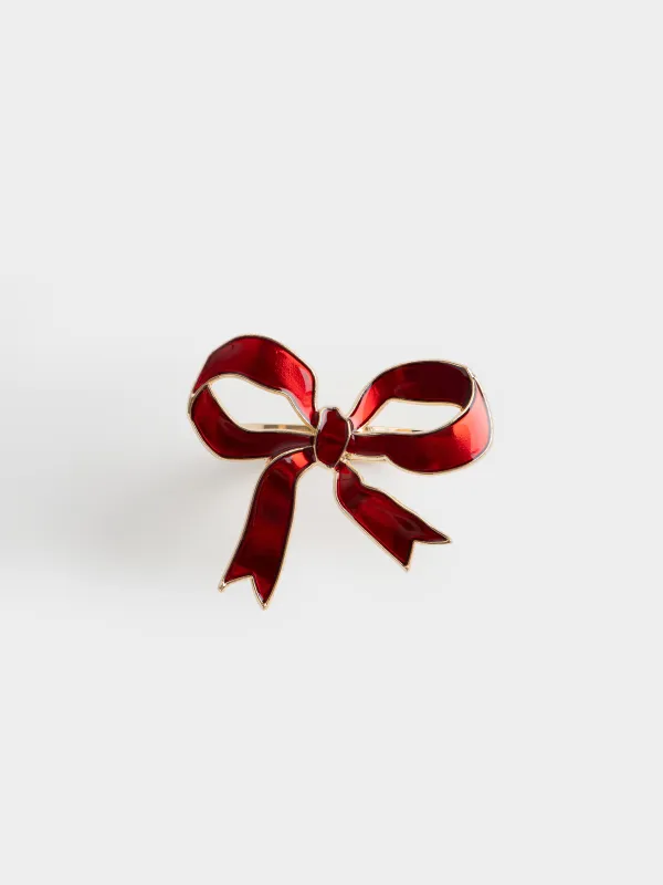 Кольцо для салфеток, 6 см, Красный бант, Bow, image-1