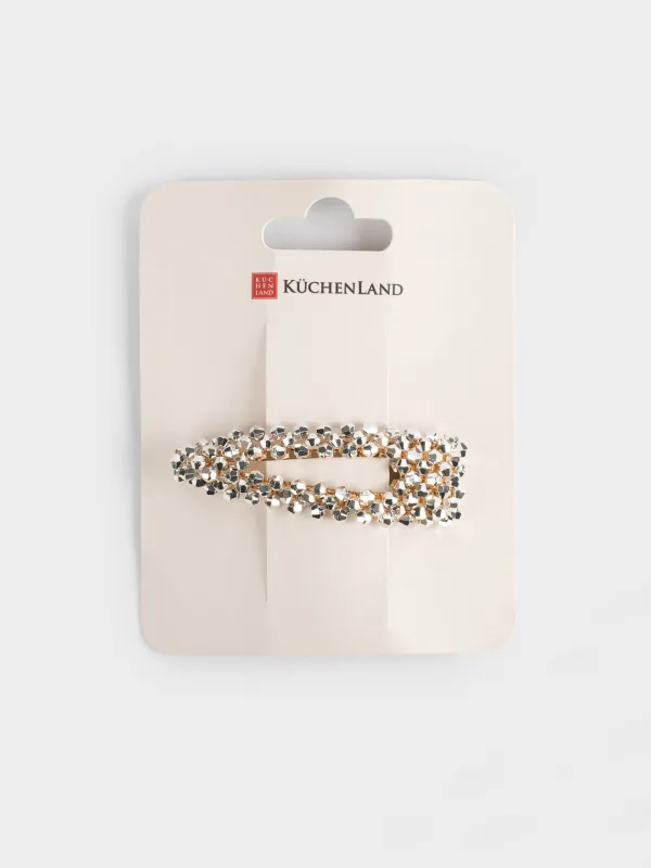 Заколка для волос, 7 см, металл, Бусины, Jewelry crystal, image-6