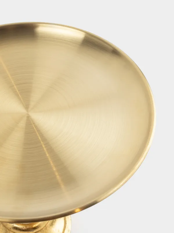 Блюдо декоративное, 26х27см, на ножке, сталь/полирезин, золотистое, Конь, Horse gold, image-5