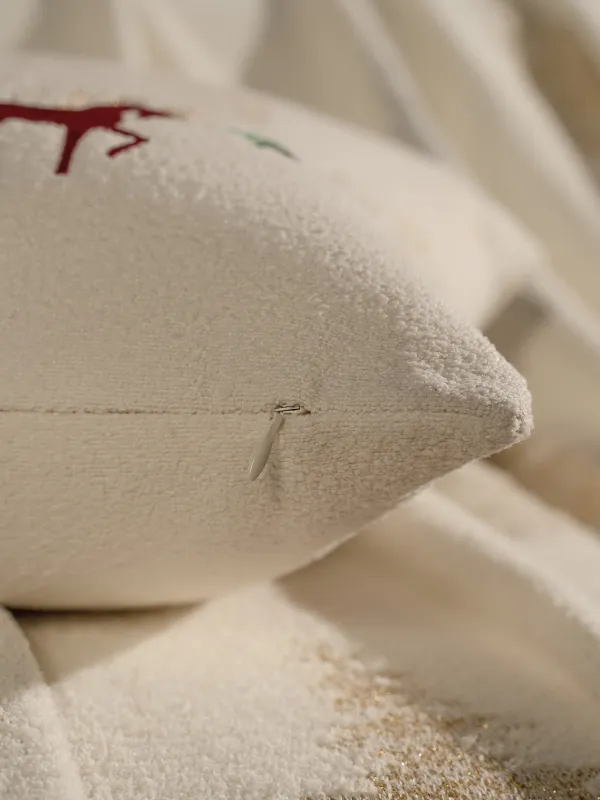 Подушка декоративная, 45х45 см, букле, молочная, Лошадь, Boucle, image-6