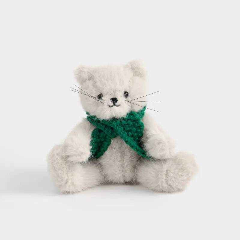 Игрушка, 23 см, мягкая, с подвижными лапами, полиэстер, бежевая, Кот, Cat