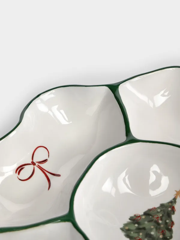 Менажница, 25 см, Нарядная елка с бантами, Christmas green, image-3