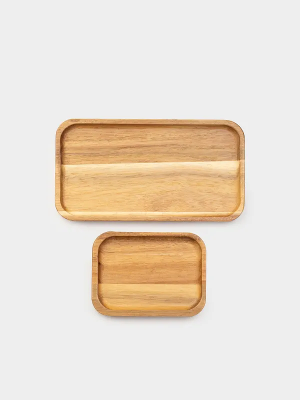 Набор блюд, 12/20 см, 2 шт, дерево, прямоугольное, Eco home, image-4