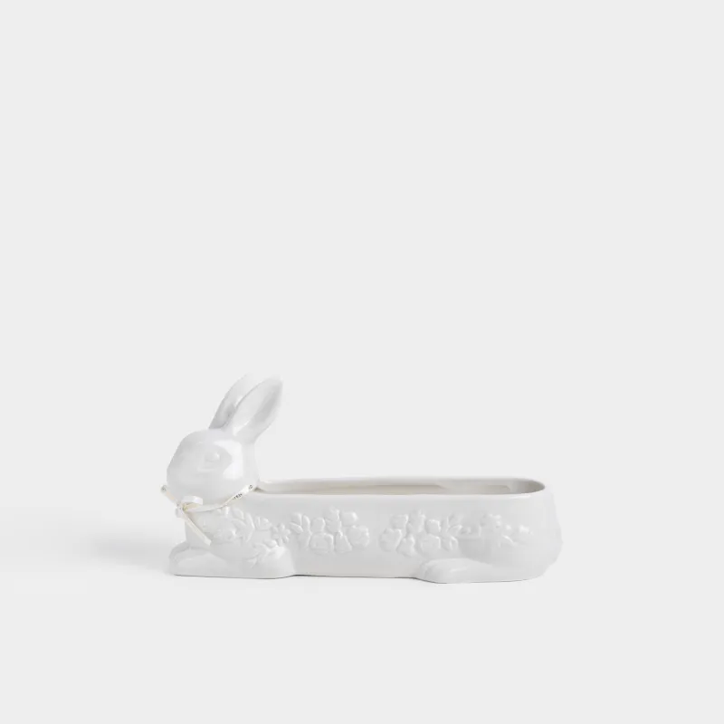 Конфетница, 30х14 см, Кролик с цветами, Rabbit pattern