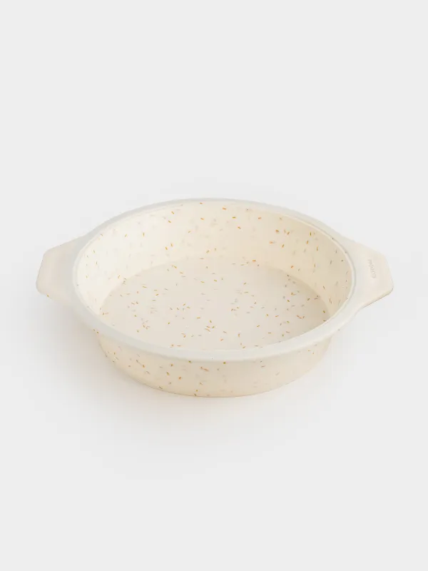 Форма для выпечки, 25 см, силикон/сталь, круглая, молочная, в крапинку, Bakery speckled, image-2