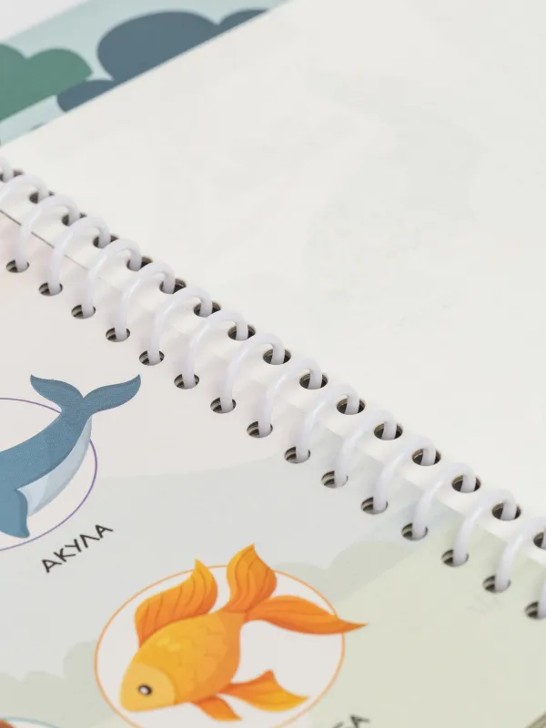 Раскраска водная, 19x19 см, 6 л, многоразовая, с маркером, картон, Динозавры, Creative aqua, image-5