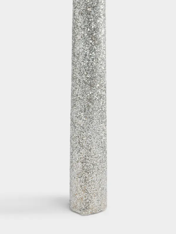 Свеча, 25 см, тонкая, с блестками, Sparkly candle, image-1