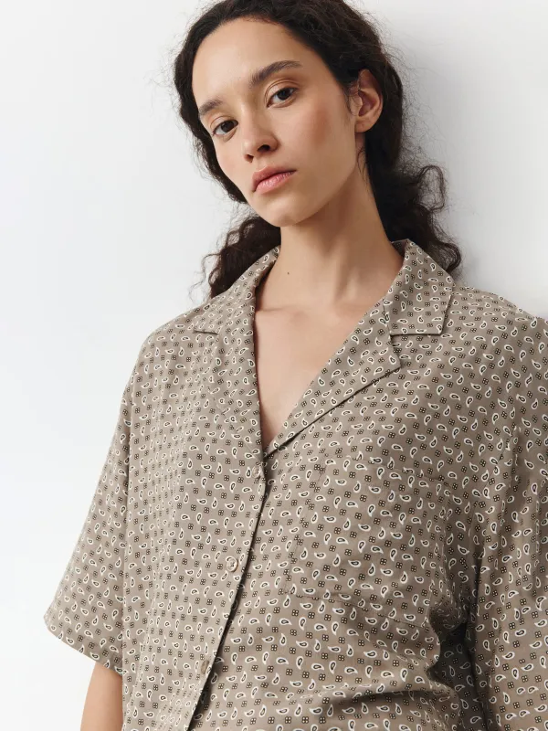 Рубашка женская, бежевая, Emri, image-2