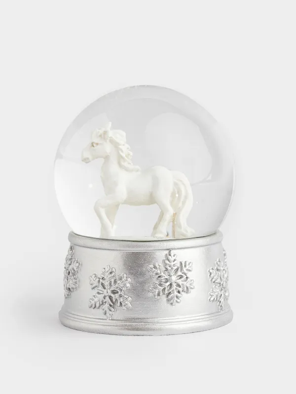 Снежный шар, 7 см, стекло/полирезин, Silver style, image-1