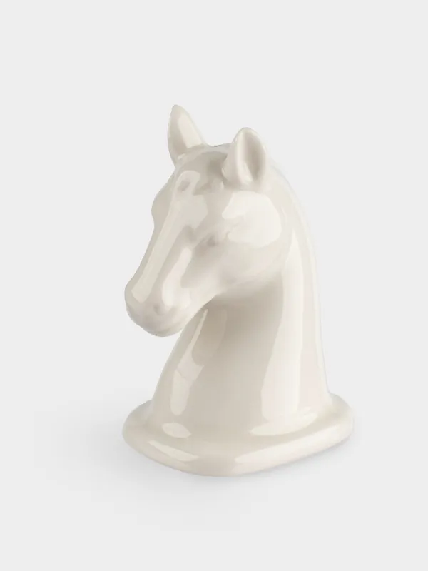 Емкость для соли или перца, 9 см, фарфор P, белая, Конь, Horse white, image-0