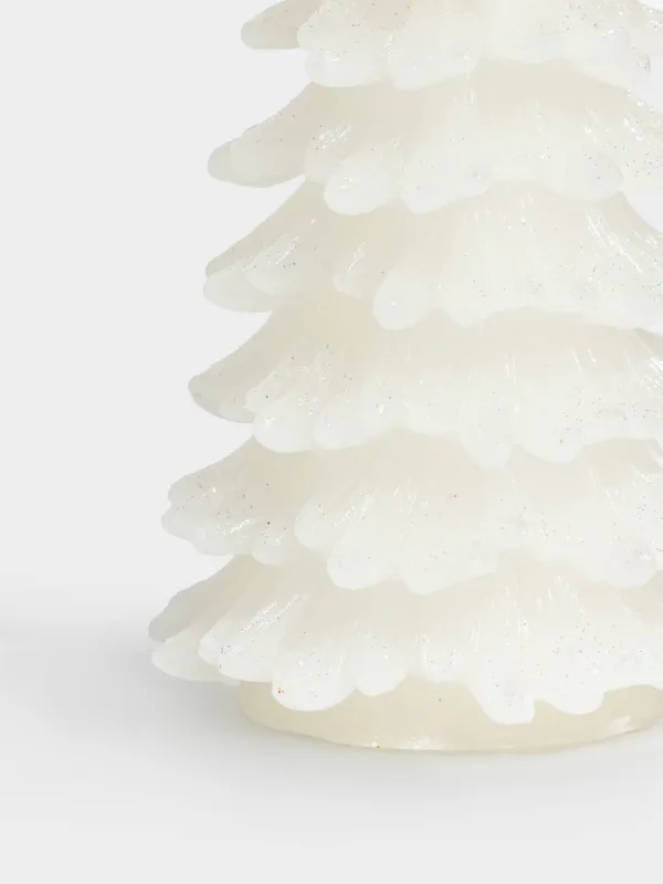 Свеча, 6х11 см, белая, Елка, Fir candle, image-2