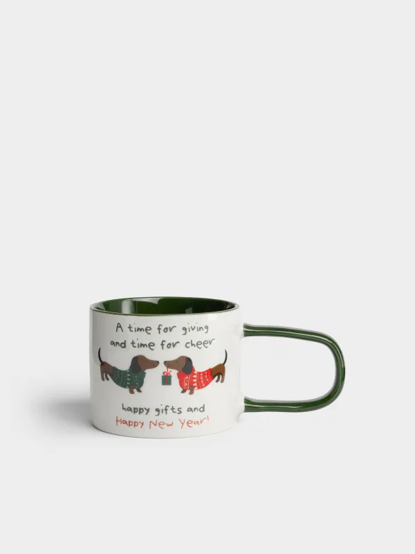 Кружка, 270 мл, Таксы, Christmas dog, image-0