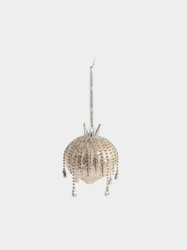 Игрушка елочная, 9 см, Шар с кристаллами, Ball crystal, image-0