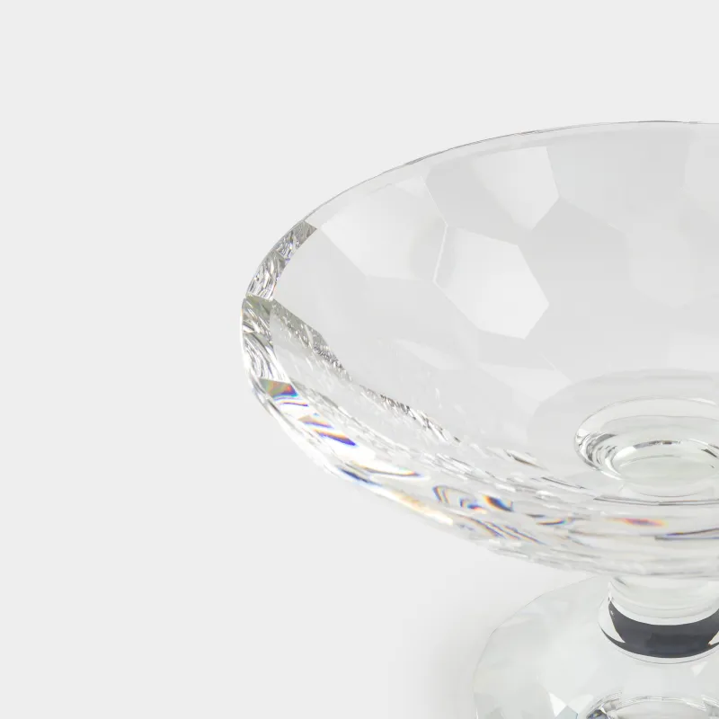 Ваза для фруктов, 20х12 см, на ножке, стекло, Diamond, image-2