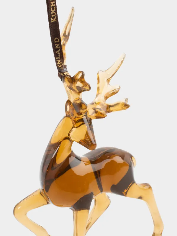 Игрушка елочная, 16 см, акрил, коричневая, Олень, Figure crystal, image-2