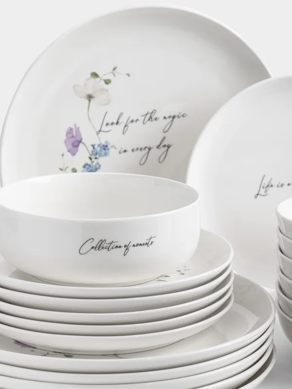 Сервиз обеденный, фарфор N, белый, Cowslip, image-1