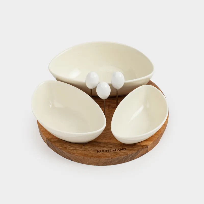 Набор для закусок, на подставке, со шпажками, Noble tree, image-0