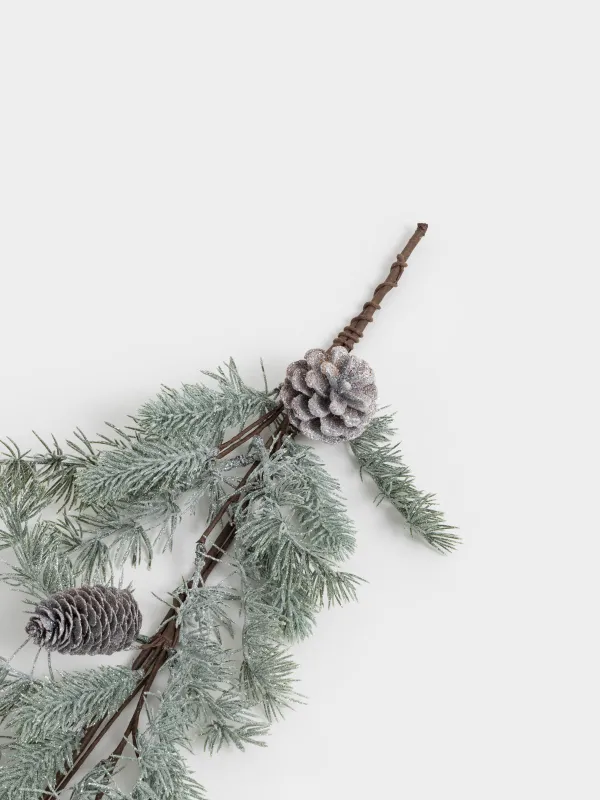 Ветка-гирлянда декоративная, 1,5 м, пластик/шишки, Шишки, Conifer decor, image-4