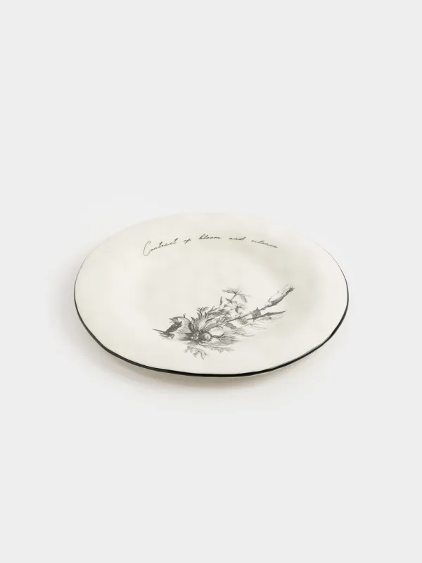 Тарелка обеденная, 28 см, керамика D, белая, Графичные цветы, Floria graphic, image-5