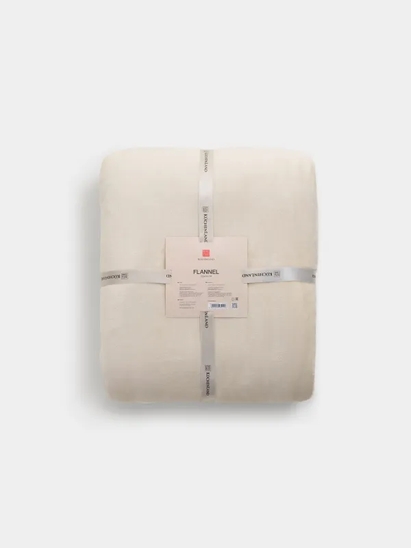 Покрывало, 220х240 см, фланель, серо-бежевое, Flannel, image-8