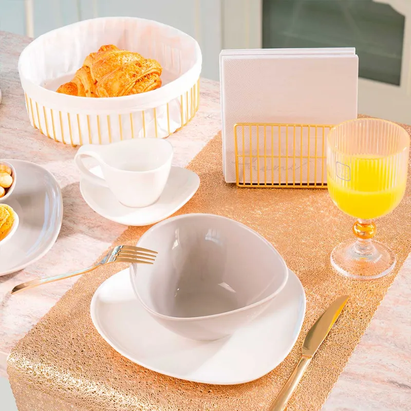 Салфетница, 13 см, металл, золотистая, Twist gold, image-3