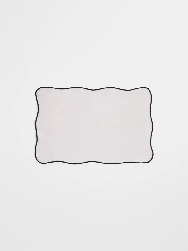 Салфетка под приборы, 30х45 см, из бархата, Черный кант, Velvet framed, image-0