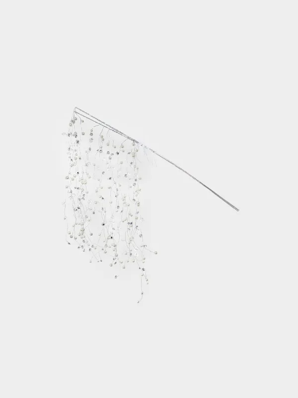 Ветка декоративная, 97 см, Кристаллы с бусинами, Crystal decor, image-0
