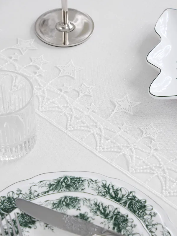 Дорожка настольная, 40х160 см, Stars framed, image-4