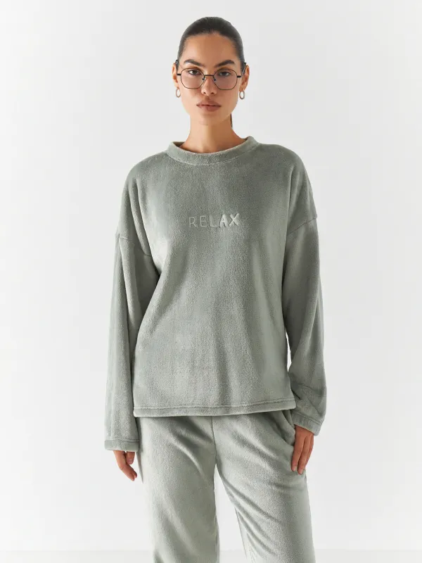 Брюки женские, флис, фисташковые, Isabelle, image-2