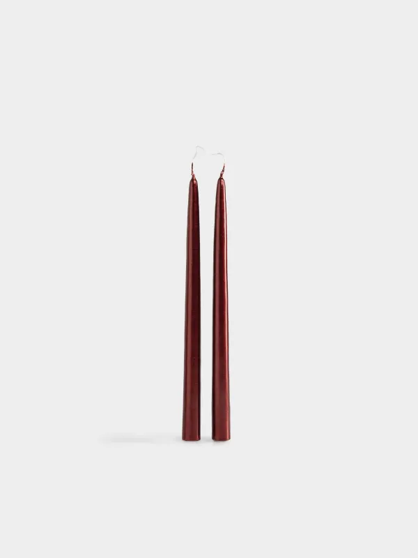 Свеча, 30 см, 2 шт, тонкая, с общим фитилем, Vivid candle, image-0