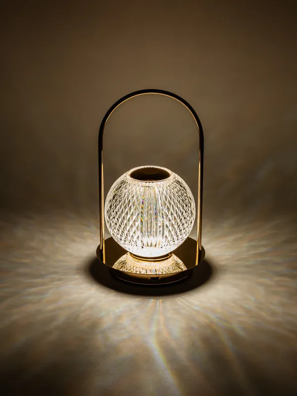 Светильник сенсорный, 22 см, беспроводной, металл/пластик, золотистый, Фонарь, Fantastic gold, image-5