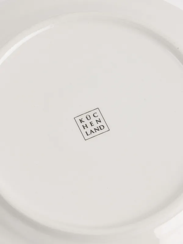 Тарелка закусочная, 20 см, керамика, белая, Олень в снежном лесу, Woodland story, image-5