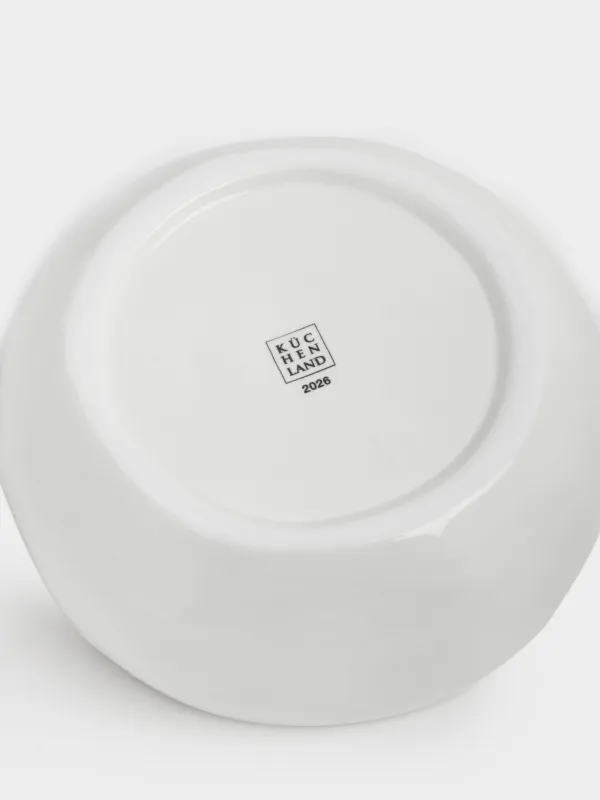 Салатник, 15х6 см, 560 мл, керамика, бело-золотистый, Лошадка-качалка внутри, Horse gold, image-3