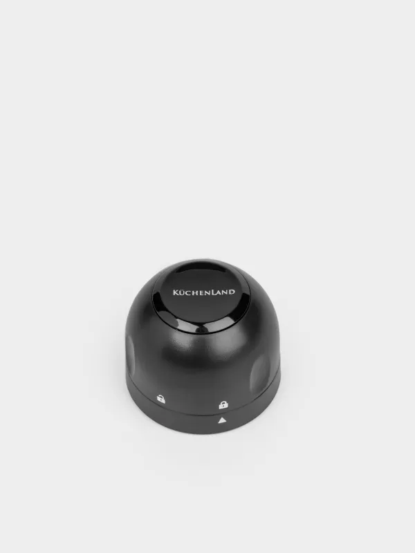 Пробка для бутылки шампанского, 4 см, с запорным механизмом, пластик, черная, Купол, Bar, image-1