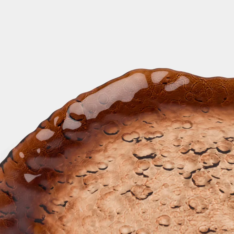 Тарелка обеденная, 28 см, стекло, коричневый градиент, Nautilus color, image-4