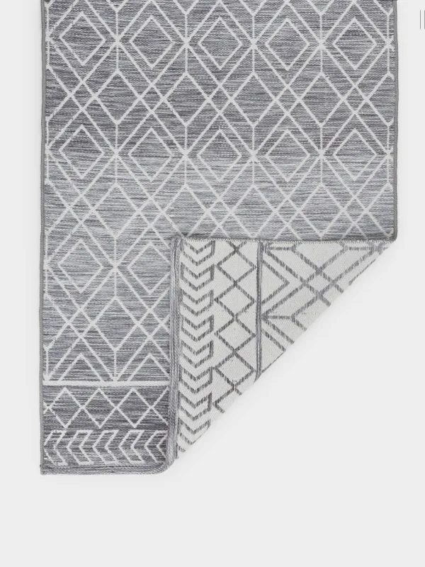 Коврик, 80х150 см, полиэстер/хлопок, серый, Ромб, Rhombic, image-2