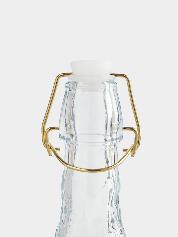 Бутылка для масла или уксуса, 900 мл, с клипсой, стекло Р/металл, Ripply, image-2