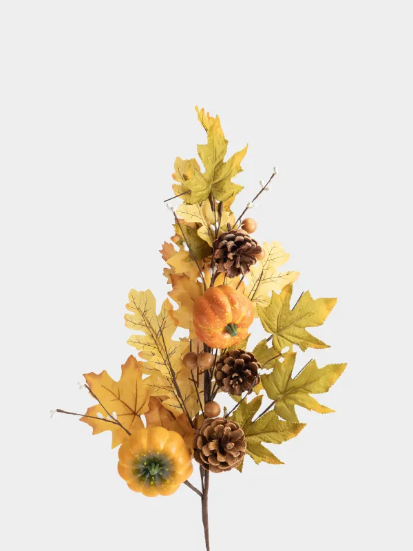 Ветка декоративная, 71 см, Тыквы и шишки, Forest symphony decor, image-1