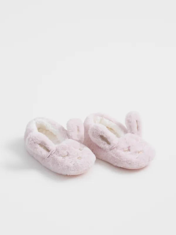 Тапочки-носки женские, домашние, искусственный мех/шерпа, молочные, Кот, Funny warm, image-2