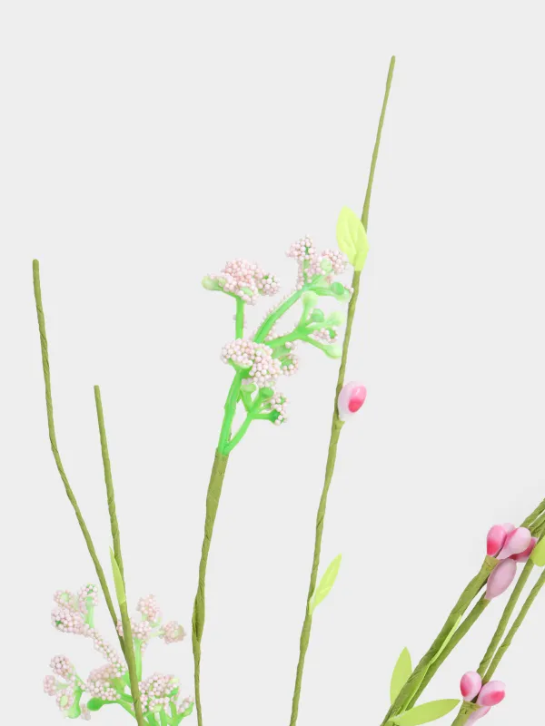 Ветка декоративная, 78 см, пластик/бумага, Цветные соцветия, Meadow decor, image-3