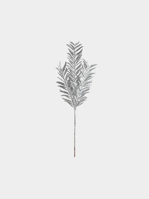 Ветка декоративная, 62 см, Серебристые листья, Sparkle decor, image-0