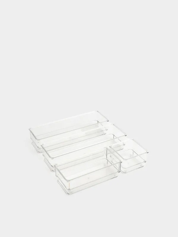 Набор ящиков-органайзеров, 4 шт, пластик, Basic, image-3